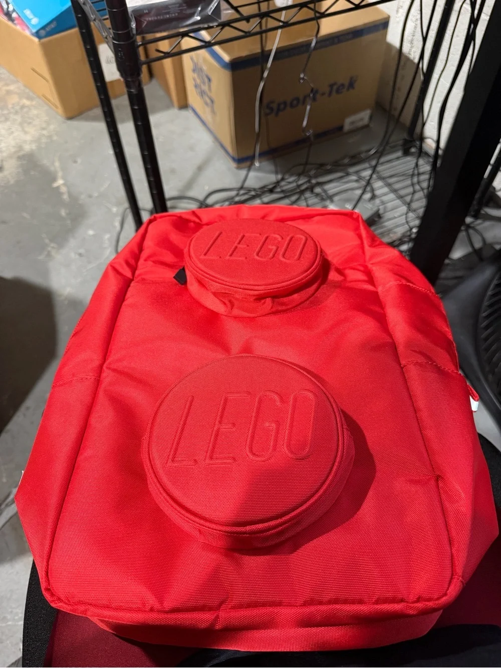 Lego Red Men's Brick-Style Backpack - Picture 7 of 8